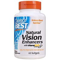 Doctor's Best Natural Vision Enhancers Wtih Floraglo Lutein, Non-GMO, Gluten Free, 60 Softgels