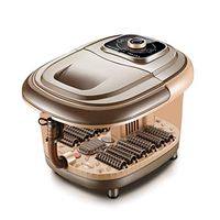 NSCHJZ Foot Massager Spa, Infrared Heat, with Remote Control, Deep Kneading & Bubble Jet, Circulation Benefits Pedicure and Muscles Relaxing, for Tired Feet, Brown