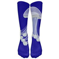 LJB Unisex Ocean Life Jellyfish Knee High Long Socks Athletic Sports Tube Stockings For Running,Football,Soccer