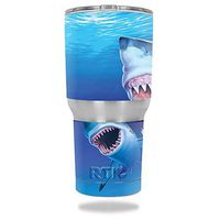 MightySkins Skin Compatible with RTIC Tumbler 30 oz (2016) – Great Whites | Protective, Durable, and Unique Vinyl Decal wrap Cover | Easy to Apply, Remove, and Change Styles | Made in The USA
