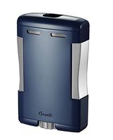 Visol Products Caseti Sparta Triple Jet Flame Cigar Table Lighter, Blue Matte