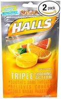 Halls Mentho-Lyptus Drops Sugar Free Citrus Blend - 25 ct, Pack of 2