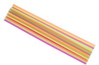 Perfect Stix Neon Concession Straight-Cut Straw, Assorted Colors, 20" Length (Pack of 500)