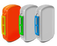 Inspirations 6 Compartments Pill Organizer Box, Medicine Organizer, Vitamin Organizer (3 Pack)