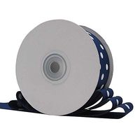 Ribbon-King Polka Dot Grosgrain 20 yd 1 1/2" Ribbons for Gifts Wrapping Ceremony Home Decor, Navy White Dots