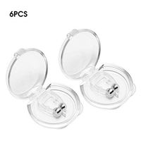 FGRYB 6PCS Silicone Magnetic Anti Snoring Devices Nose Clip, Stop Snoring Nasal Tools Effective Relieve Snore Mini Comfortable Smooth Reuse Sleep Sleeping Aid for Men Women