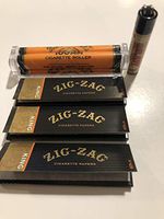 Zig Zag King Size Cigarette Rolling Paper (3 Packs)+Zig Zag Roller & Raw Cliper.