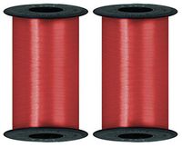 2-Pack Bundle - Berwick Splendorette Crimped Curling Ribbon, 3/16-Inch Wide by 500-Yard Spools, Lava Red