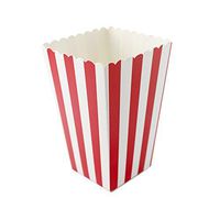 Ipalmay Polka Dot, Stripe and Chevron Mini Paper Popcorn Boxes(36 PCS, Red Striped)