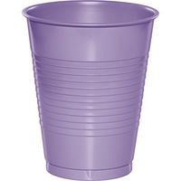 Creative Converting 28193081 Touch of Color 240 Count 16 oz Plastic Cups, Luscious Lavender
