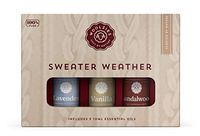 Woolzies 100% Pure & Natural Sweater Weather Essential Oil Set of 3 | Incl. Lavender, Vanilla, Sandalwood Oils | Great for Relaxing & Soothing | Therapeutic Grade Aromatherapy