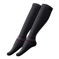 Compression Socks Women, Breathable Non-Slip Calf Compression Socks Women, 踝 Comrad Compression Socks Women for Daily Warmth (Color : Black, Size : S M)