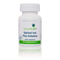 Optimal Iron Plus Cofactors | Gentle Iron Supplement as Ferrochel Ferrous Bisglycinate | Contains Digestive Enzymes for Optimal Iron Absorption | 90 Vegetarian Capsules | Seeking Health