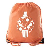 Soccer Party Favors | Soccer Drawstring Backpacks for Birthday Parties, Team events, and much more! - 6PK Orange CA2500SOCCER S6
