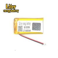 BIHUADE 3.7V 322058 400mAh Jst Ph1.0 Connector Plug Lithium Polymer Li-Po Battery Lithium Ion Polymer Rechargeable Battery for MP4 GPS MP3 Bluetooth Stereo DIY Gift (322058)