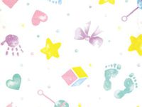 Pack Of 100, Baby Prints Tissue Paper 20" x 30" Half Ream Made In Usa