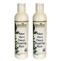 Swanson Aloe Vera Deep Heating Rub 8 fl Ounce (237 ml) Gel (2 Pack)