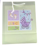 Flomo Large Size All About Baby Gift Bags, 12 Piece