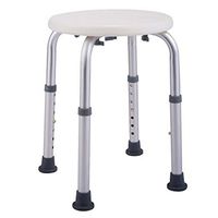 Azadx Shower Bath Chair No-Slip Seat, 8 Levels Round Adjustable Height Removable Bathtub Seat Benches, Aluminium Alloy Shower Stool for Safety and Stability