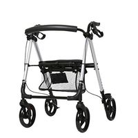 The Old Man's Walking Frame Can Sit On The Adjustable Height of The Lightweight Four-Wheel Walking Aid (Gray)