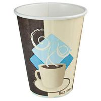 Solo IC8-J7534 8 oz Tuscan Cafe Duo Shield insulated Paper Hot Cup (Case of 1000)