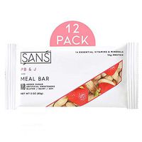 SANS PB and J Meal Replacement Protein Bar | All-Natural Nutrition Bar With No Added Sugar | Dairy-Free, Soy-Free, and Gluten-Free | 14 Essential Vitamins and Minerals | (12 Pack)