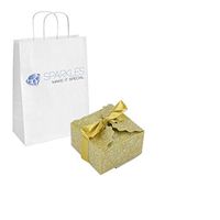 Sparkles Make It Special 10-pcs Large Ribbon Favor Candy Boxes Wedding Gift Candy Boxes Gold