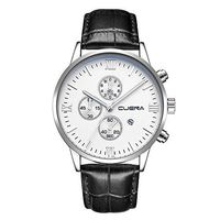 Men's Watches,Fxbar Classic Men Business Wristwatch Luxury Black Leather Strap Dress Watch Analog Wrist Watch(C)