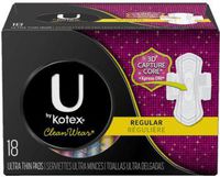 Kotex U By Ult Thin Regul Size 18ct Kotex U By Ultra Thin Regular Cleanwear Wing Pads 18ct