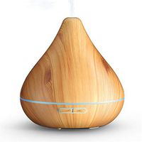 Essential Oil Diffuser, 300ml Aromatherapy Wood Grain Diffuserr with 7 Color Lights and 4 Timer, Auto Shut-off Cool Mist Humidifier