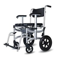 XWZJY Deluxe Commode Toilet Wheelchair 3 in 1 Bariatric Toilet Seat Shower Chair for Easy Transfer with Adjustable Handrail Padded Cushion Seniors, Disabled Surgery Recovery
