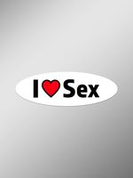 I Love Sex Vinyl Decals Stickers (Two Pack) | Cars Trucks Vans Windows Walls Laptop Cups | Printed | 2-5.5 Inch Decals | KCD1377