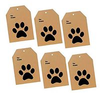 Holiday Gift Wrap - Christmas Gift Tags - 50 pk (Kraft Paw Print)