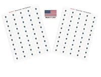 Made in USA! 100 Massachusetts 1.5" x 1" Self Adhesive State Flag Stickers, Two Sheets of 50, 100 Massachusetts Sticker Flags Total