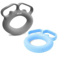 Luniquz Hand Grip Strengthener, 2 Pack Finger Squeeze Exerciser with Loop for Sports Rehab