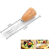 Under 5 | Creative Smiley Tableware Stainless Steel Children's Fork Fruit Fork