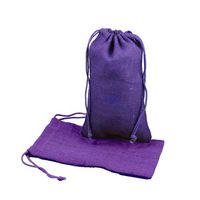 Burlap Jute Favor Bags (Pack of 12) - Select from 8 Colors Available in 3 Sizes (3"x5", Purple)