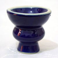 Hookah Bowl - BLUE Ceramic Shisha Bowl for Hooka Huka Narghile Smoking Pipe Sets