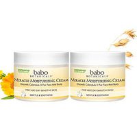 Babo Botanicals Miracle Baby Moisturizing Face & Body Cream with Colloidal Oatmeal and Organic Calendula - 2-Pack 2 oz.
