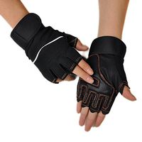 Riaxa - 3 Colors Gloves Gym Body Building Dumbbells Sports Exercise Training Wrist Fitness Weight Lifting Gloves for Men Women#W21 [ Black ]