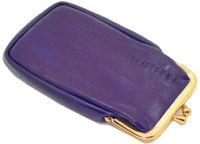 Eelskin Cigarette and Lighter Holder Case for Women (Purple)
