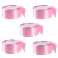 ULTNICE 5Pcs Grosgrain Ribbon Christmas Gift Wrap Ribbon Roll for Craft Wedding Decor