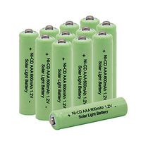 QBLPOWER 1.2V AAA Ni-Cd 600mAh Triple A Rechargeable Solar Battery Cell for Solar Lights Garden Lamp (12 PCS)