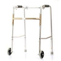 MEI Walker Elderly, Disability, 4 Feet, Front Wheel, Crutches, Disabled, Auxiliary, Leg Exercise, Walking Aid, Trolley, Walker, Portable, Collapsible