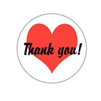 Thank You Envelope Seals - 1.2" Thank You Stickers - 144 Stickers (Heart)