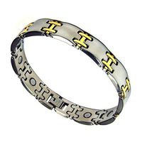 Men's Surgical Stainless Steel Magnetic Golf Power Bracelet C 7.5"