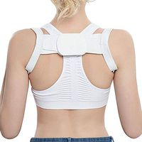 Hamkaw Posture Corrector for Women Men Adjutable Upper Back Brace for Shoulder and Clavicle Invisible Posture Corrector - Extra Large White