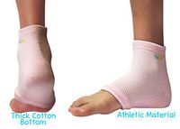KidSole RX Gel Sports Sock for Kids with heel sensitivity from Severs Disease, Plantar Fasciitis. US Kid's Sizes 2-7 (Pink)