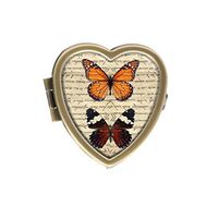 Caikem Vintage Butterfly Retro Style Dictionary Custom Unique Love Heart Shape Pill box Vitamin West Tablet Management Case Decoration Box