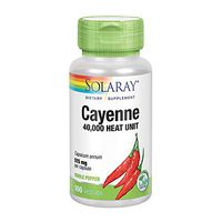 Solaray Cayenne Capsules, 515 mg, 100 Count